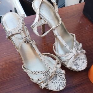 Snake skin print heels